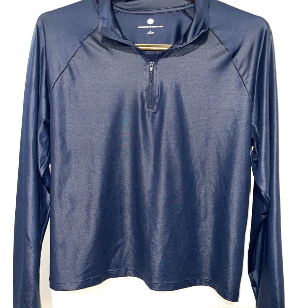 Navy Long Sleeve Quarter-Zip Top
